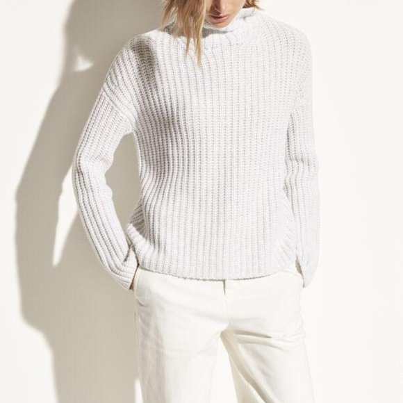 NWT Vince Lofty Wool Blend Funnel Neck Sweater - Picture 2 of 9